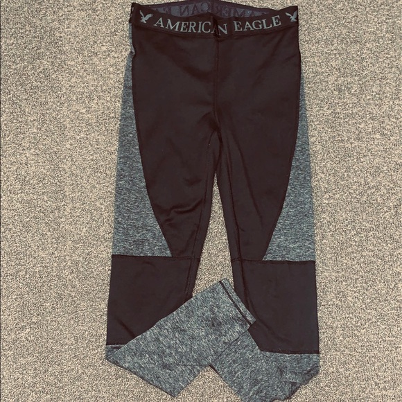 American Eagle Outfitters Pants - American Eagle black & grey leggings